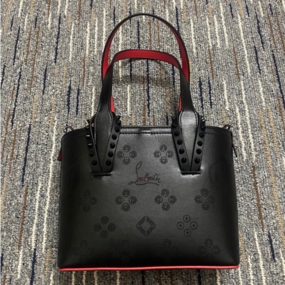 Christian Louboutin Black Tote with Red Accents